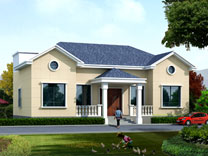 農村一層帶閣樓房屋設計施工圖及效果圖_別墅圖紙超市,一層平房設計圖