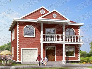 新農(nóng)村二層帶車庫小別墅設計圖_別墅設計圖紙,農(nóng)村房屋設計圖