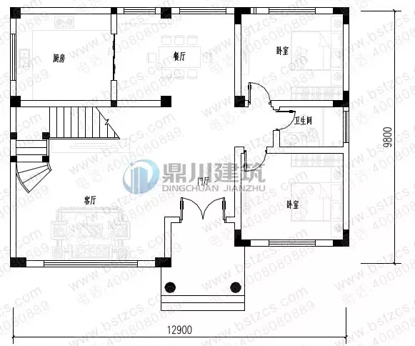 三層旋轉(zhuǎn)樓梯復(fù)式農(nóng)村別墅建房案例，大氣漂亮得不像話！